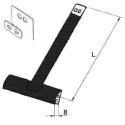 Wieszak filc. wpust PCV zaczepowy 150 mm do 37-52