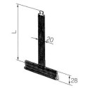 Wieszak filc. wpust ALU bez rozcięcia 190 mm do 55-77