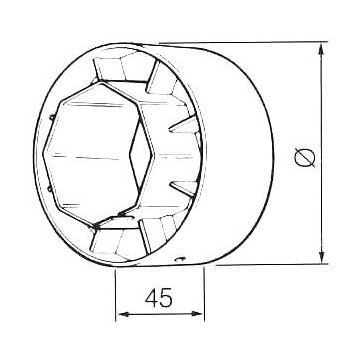 Pierścień zwiększający średnicę rury z Ø 70/101