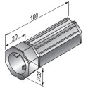 Obsadka Ø 40 do kół nawojowych 100 mm z łożyskiem