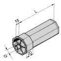 Obsadka Ø 40 z ośką stałą Ø 10 do kół nawojowych 100 mm