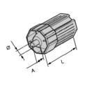 Obsadka Ø 60 z ośką stałą Ø 12 150 mm