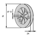 Koło nawojowe Ø 180 mm z obsadką Ø 60 i ośką Ø 12