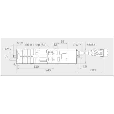 Elero JA 04/35 Comfort SMI — rysunek wykonania