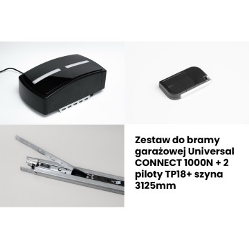 TENPILOT Zestaw do bramy garażowej Universal CONNECT 1000N + 2 piloty TP18+ szyna 3125mm