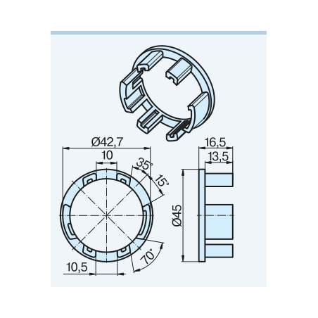 Becker Adapter - pierścień ZF45x0,5