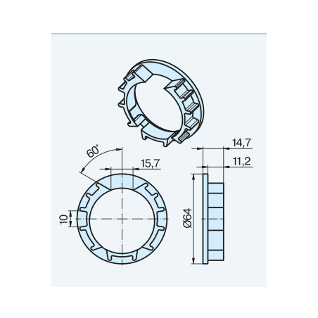 Becker Adapter - pierścień ZF64x0,8