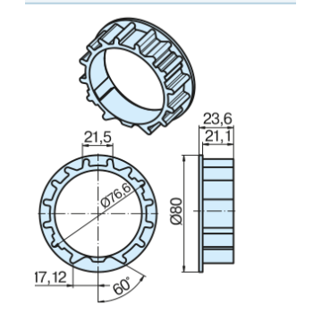 Becker Adapter - pierścień ZF80x1,2