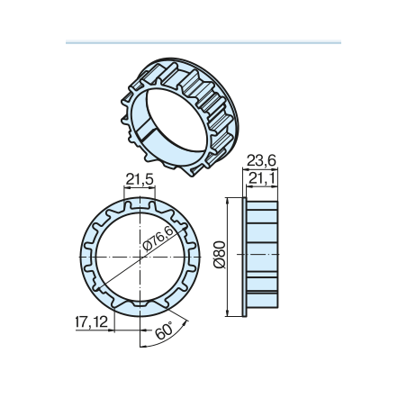 Becker Adapter - pierścień ZF80x1,2
