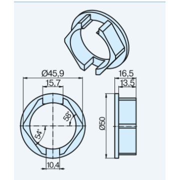 Becker Adapter - pierścień 50x2 Rolmatic