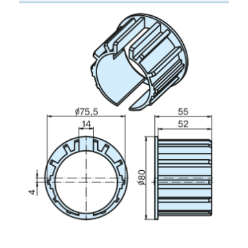 Becker Adapter - pierścień DW78N, wykonanie 4 mm