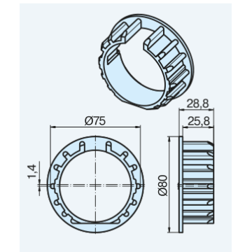 Becker Adapter - pierścień DW78x1