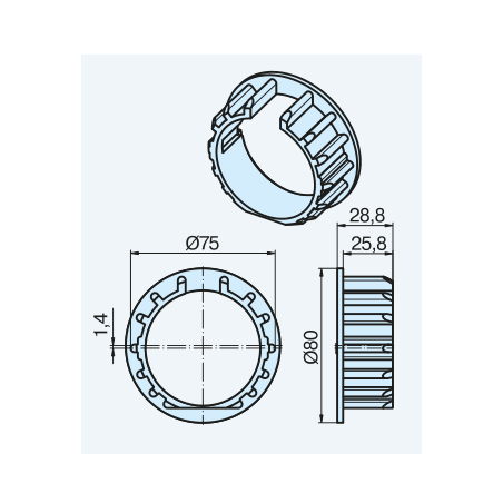 Becker Adapter - pierścień DW78x1
