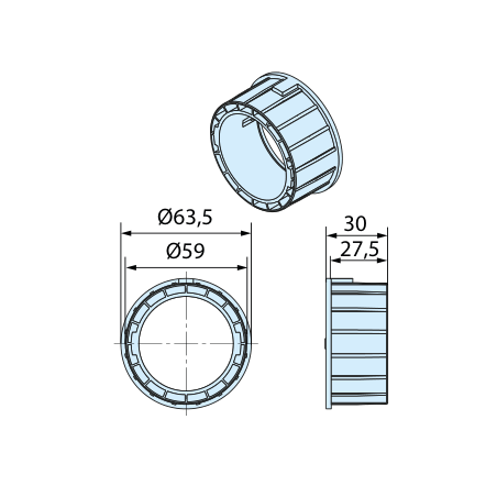 Becker Adapter - pierścień 63x1,5 P/R