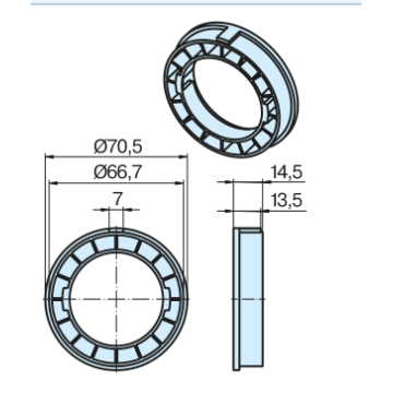 Becker Adapter - pierścień 70x1,5 R