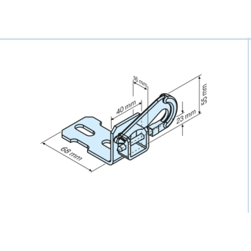 Becker uchwyt do osadzenia w tynku P/R 3/20