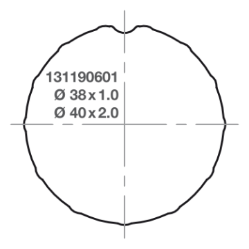 Elero adapter RevoLine S Ø 38 x 1.0 Ø 40 x 2.0