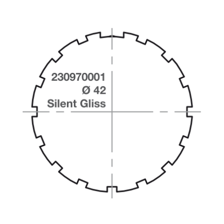 Elero adapter RevoLine S Ø 42 Silent Gliss