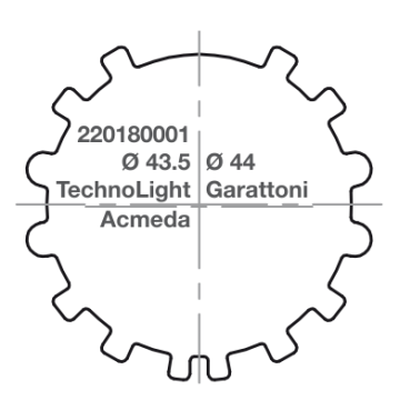 Elero adapter RevoLine S Ø 43.5 TechnoLight Acmeda Ø 44 Garattoni