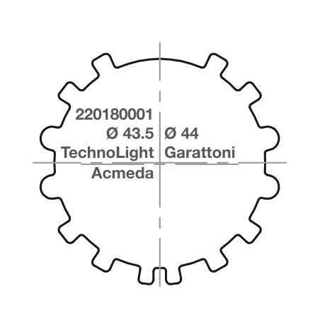 Elero adapter RevoLine S Ø 43.5 TechnoLight Acmeda Ø 44 Garattoni
