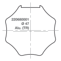Elero adapter RevoLine S Ø 47 Alu. (TR)