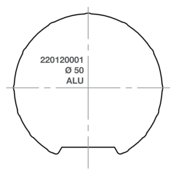 Elero adapter RevoLine S Ø 50 ALU