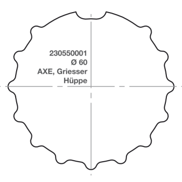 Elero adapter RevoLine M Ø 60 AXE, Griesser Hüppe