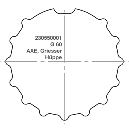 Elero adapter RevoLine M Ø 60 AXE, Griesser Hüppe