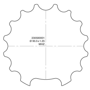 Elero adapter RevoLine M Ø 90.5 x 1.25 MHZ
