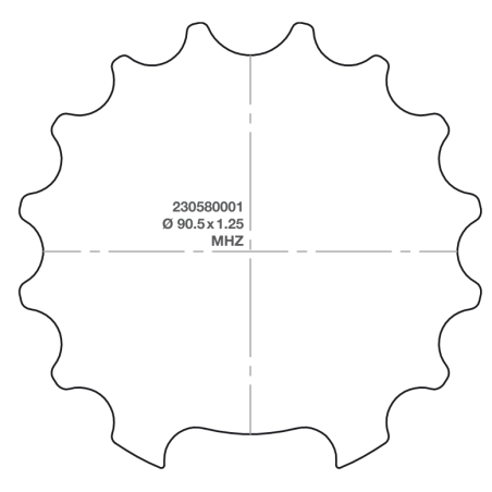 Elero adapter RevoLine M Ø 90.5 x 1.25 MHZ