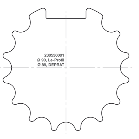 Elero adapter RevoLine M Ø 90, Le-Profil Ø 89, DEPRAT