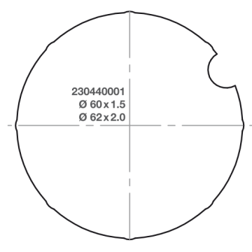 Elero adapter RevoLine M Ø 60 x 1.5 Ø 62 x 2.0