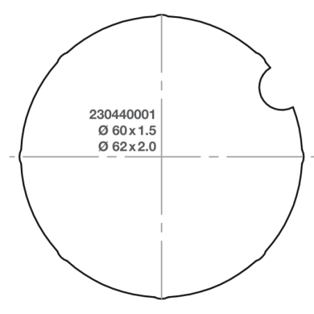 Elero adapter RevoLine M Ø 60 x 1.5 Ø 62 x 2.0