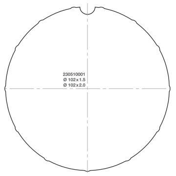 Elero adapter RevoLine M Ø 102 x 1.5 Ø 102 x 2.0