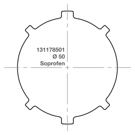 Elero adapter RevoLine M Ø 50 Soprofen