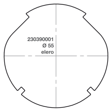 Elero adapter RevoLine M Ø 55 elero
