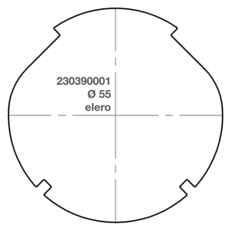 Elero adapter RevoLine M Ø 55 elero