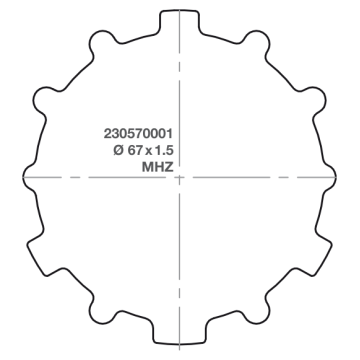 Elero adapter RevoLine M Ø 67 x 1.5 MHZ