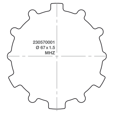 Elero adapter RevoLine M Ø 67 x 1.5 MHZ