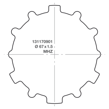 Elero adapter RevoLine L RH / L NHK Ø 67 x 1.5 MHZ