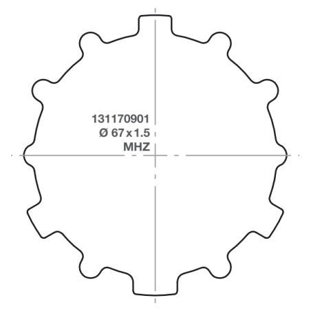 Elero adapter RevoLine L RH / L NHK Ø 67 x 1.5 MHZ