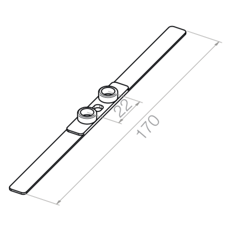 Elero Tłumik JA 2 mm, rozstaw 32 mm, strona przekładni
