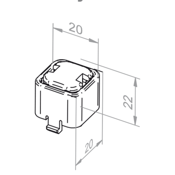 Elero Prawy grzybek krańcowy JA, pomarańczowy