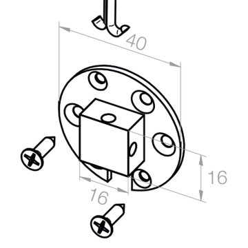 Elero Czop końcowy 16x16 mm