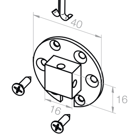 Elero Czop końcowy 16x16 mm