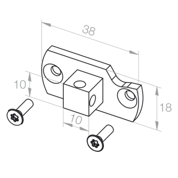 Elero Adapter mocowania 10x10 mm