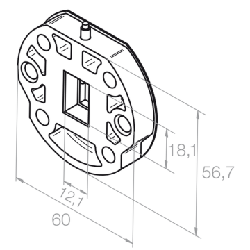 Elero Uchwyt ścienny koniczynowy, rozstaw 48 mm