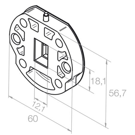 Elero Uchwyt ścienny koniczynowy, rozstaw 48 mm