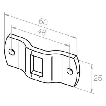 Elero Uchwyt ścienny z gwintem M6, rozstaw 48 mm