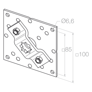 Elero Uchwyt NHK 16x16 mm do zatynkowania